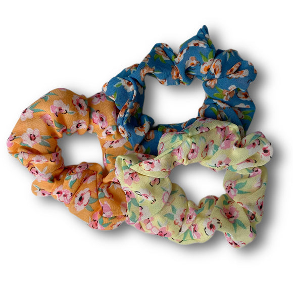 3 Pack Ditsy Florals Scrunchies