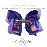 Dark Unicorn Iridescent Large Girls Bow with Secure Clip