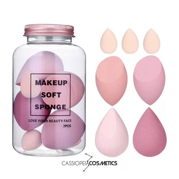 7 Pack Pink Makeup Beauty Sponges