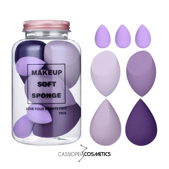 7 Pack Purple Makeup Beauty Sponges